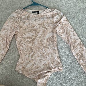 ASOS DESIGN Marble Print Bodysuit